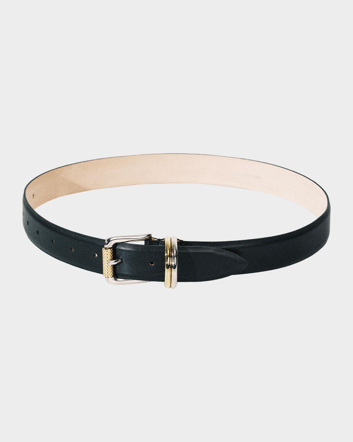 Déhanche Alegra Mixed Metal Leather Belt