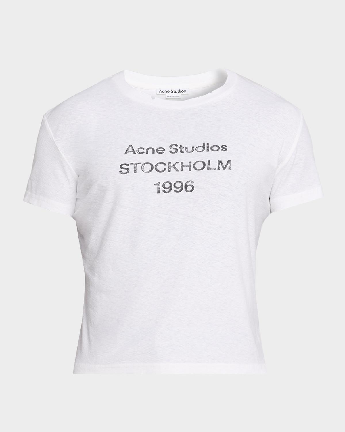 Acne Studios Men's Etza 1996 Logo Crewneck T-Shirt