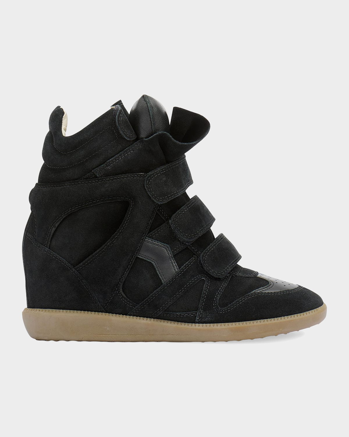 Isabel Marant Bekett Leather & Suede High-Top Platform Sneakers