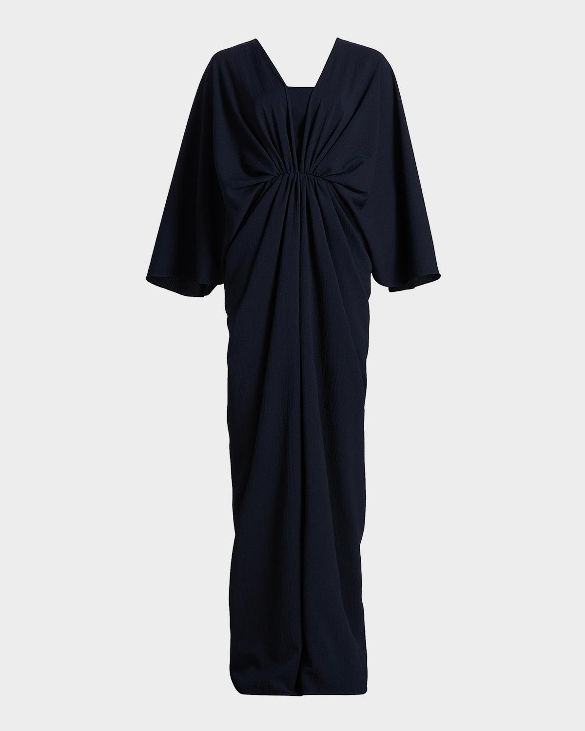 Amsale Twist-Waist Draped Gown