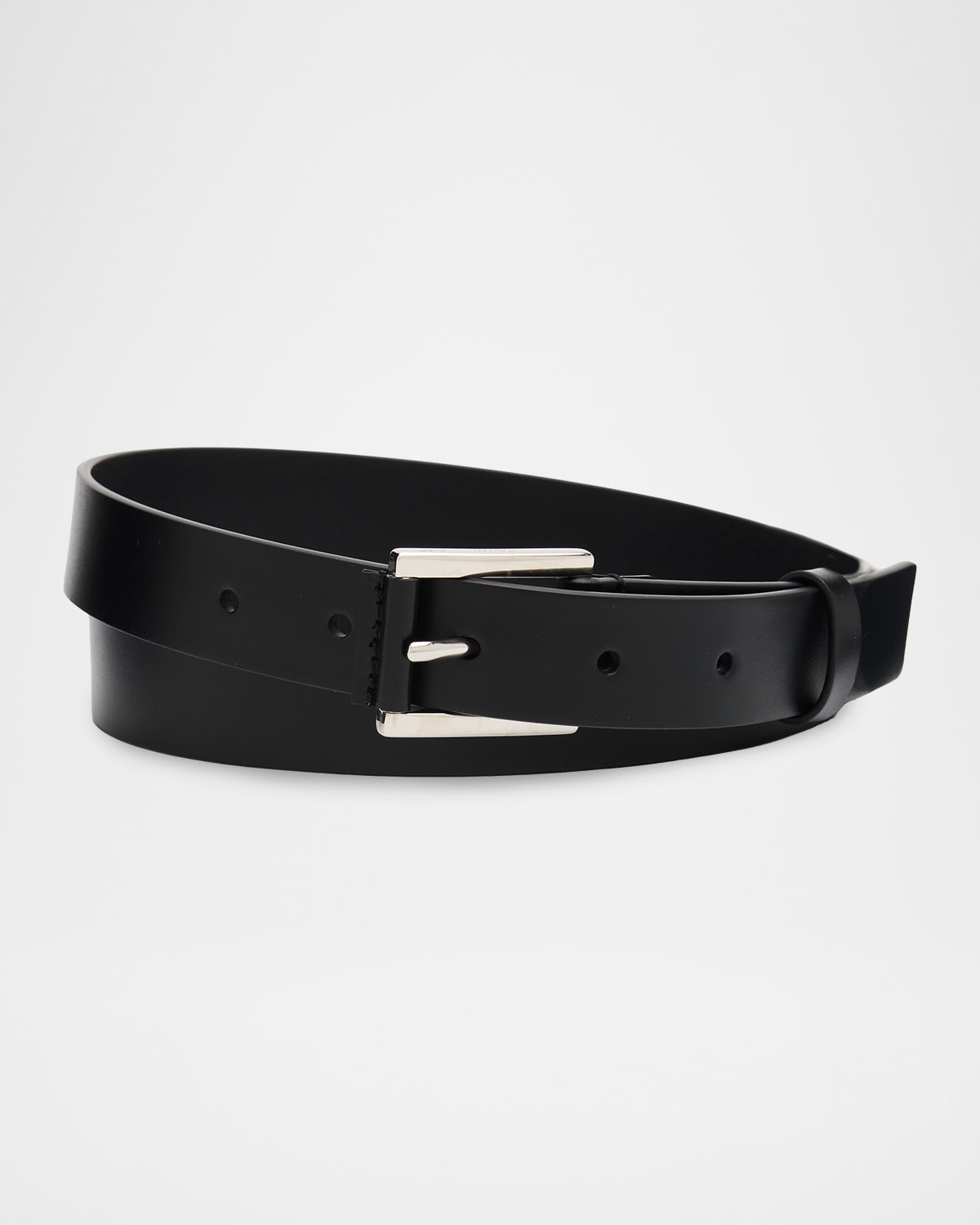 TOM FORD Men 's Leather-Wrapped Square Buckle Belt