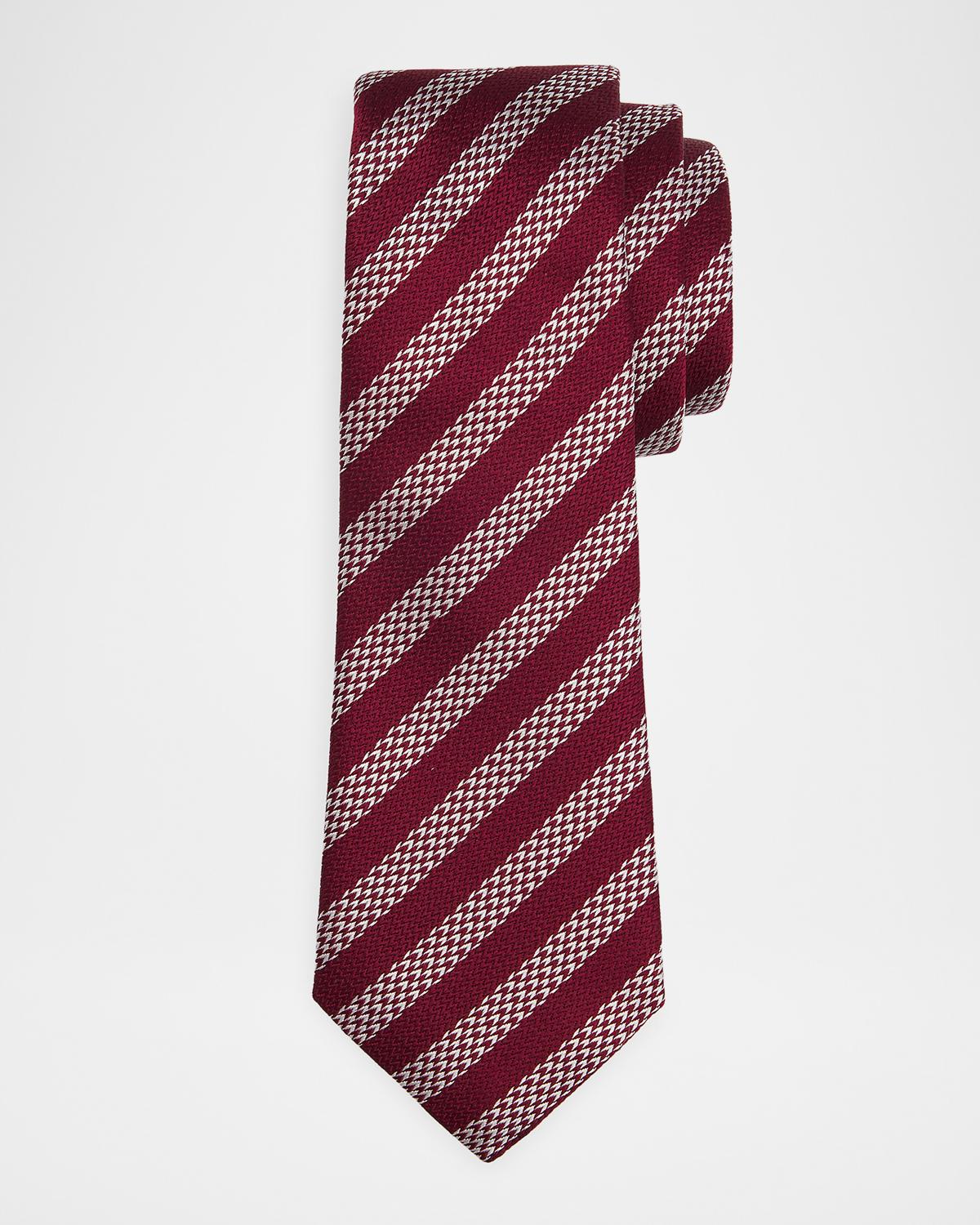 Giorgio Armani Men's Woven Stripe Silk Tie