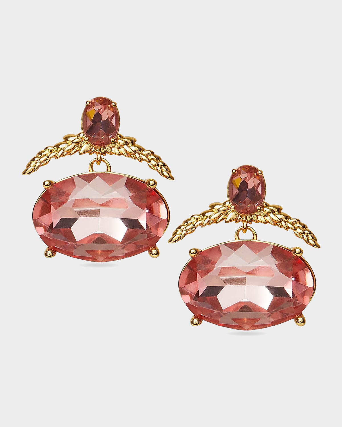 Lele Sadoughi Giltwood & Crystal Drop Earrings