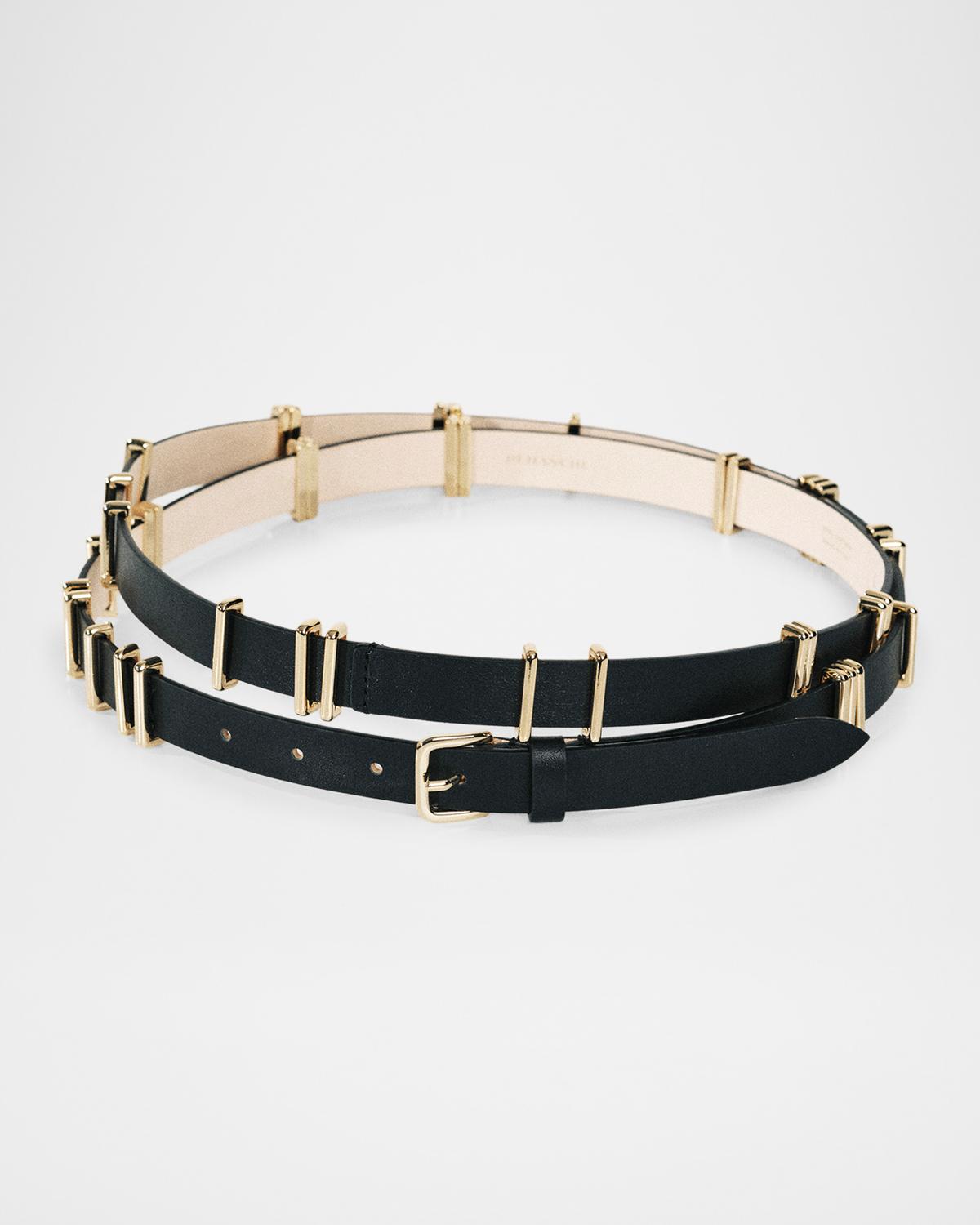 Déhanche Richa 24K Gold & Leather Belt
