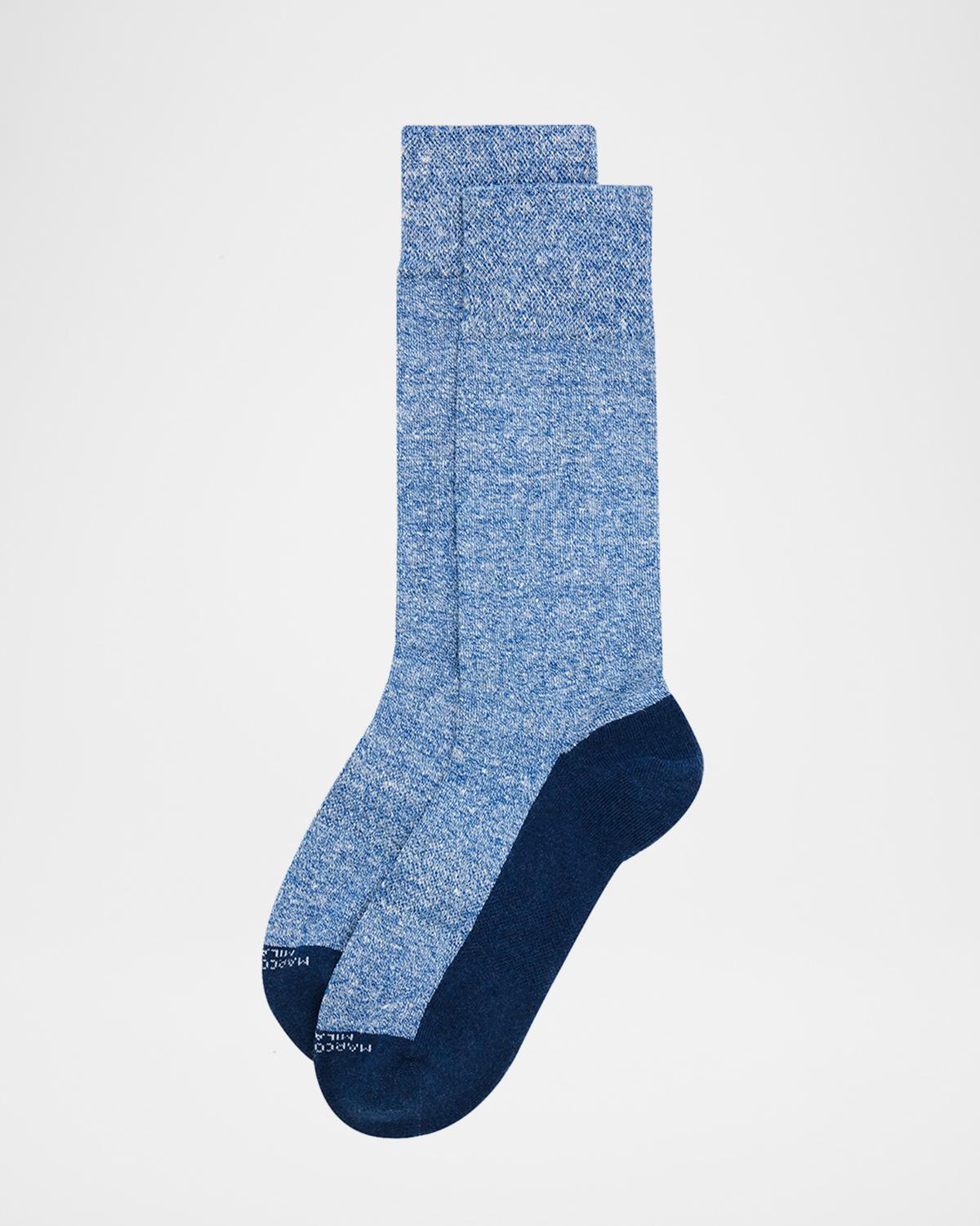 Marcoliani Men's Linen Blend Crew Socks