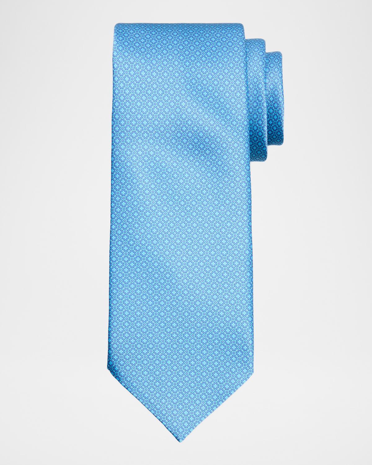 Stefano Ricci Men's Geometric Floral Woven Silk Tie