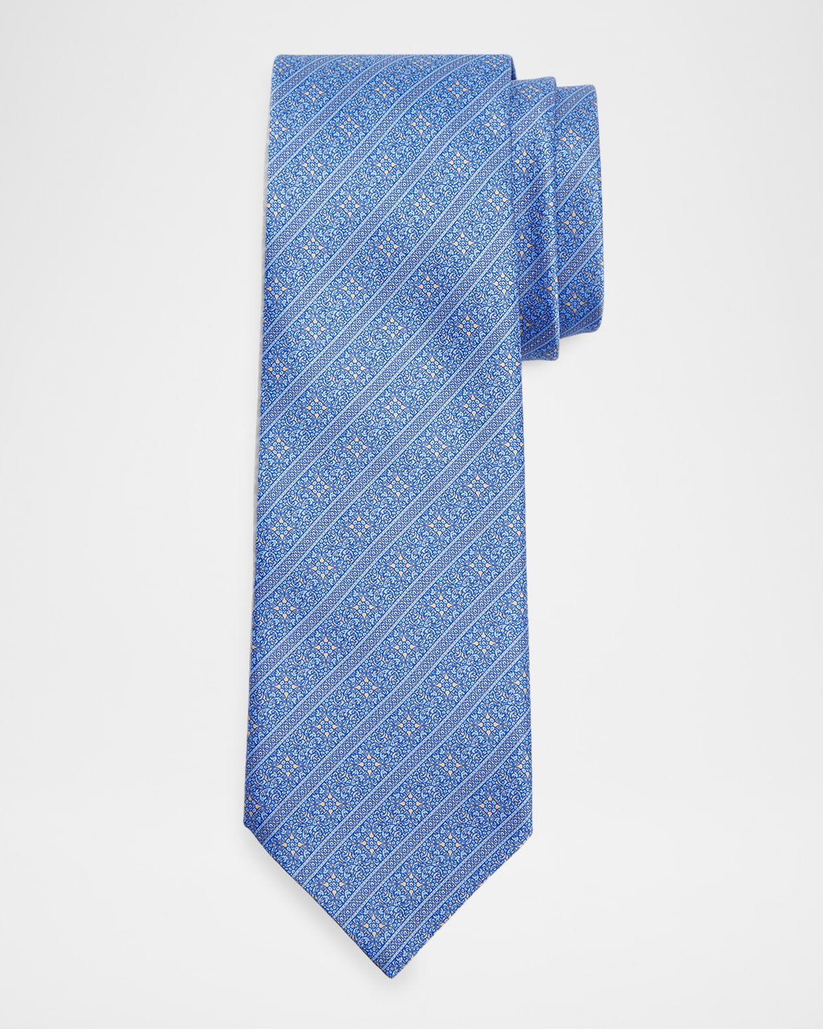 Stefano Ricci Men 's Paisley Stripe Silk Tie | Thumbnail 4 Stefano Ricci Men 's Paisley Stripe Silk Tie | Thumbnail 4