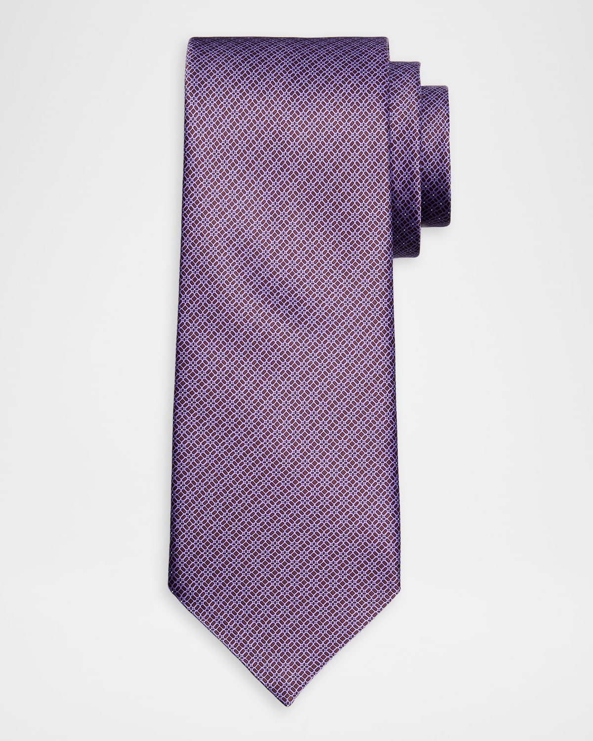 Stefano Ricci Men 's Dotted Floral Silk Tie