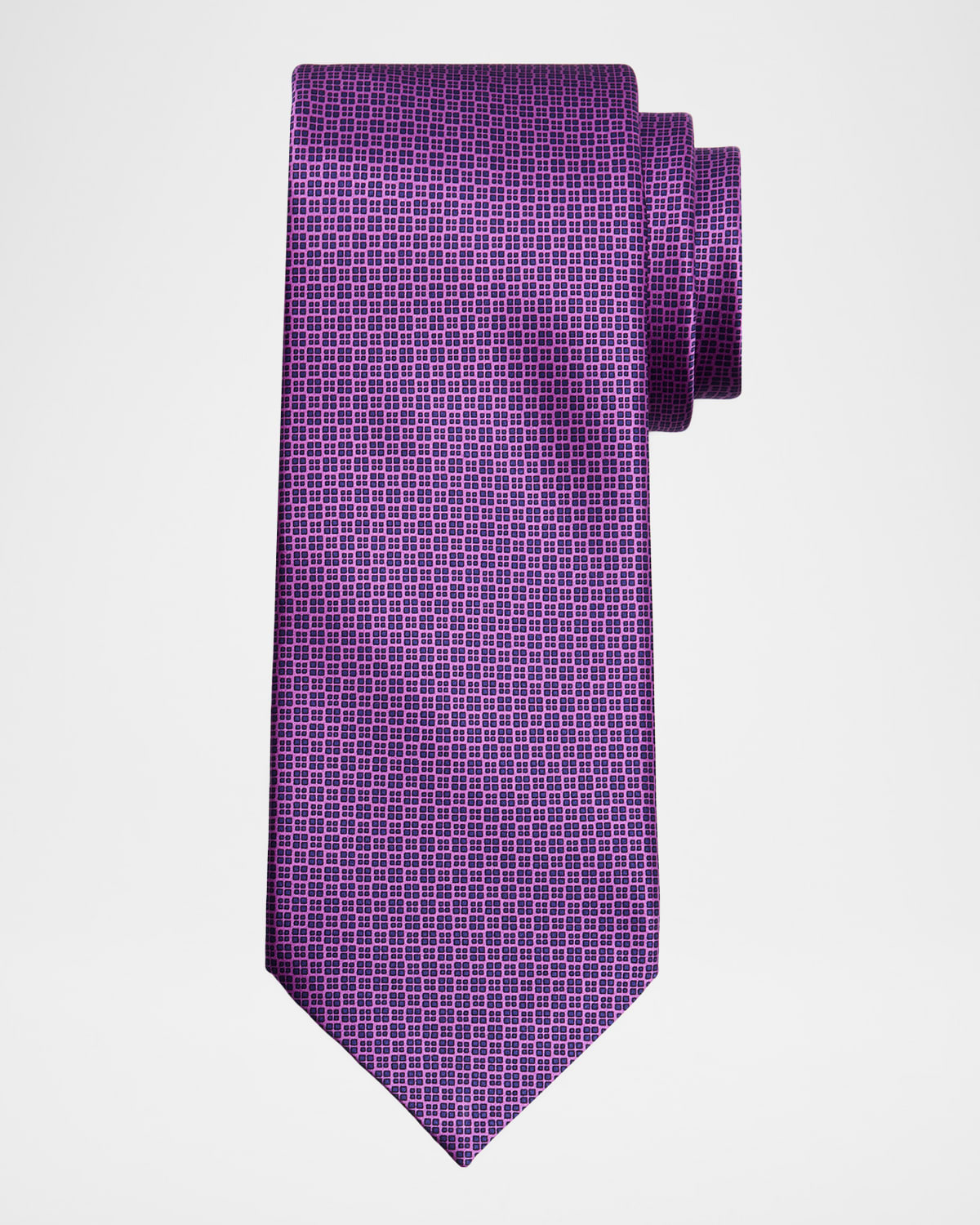 Stefano Ricci Men 's Micro-Geometric Silk Tie