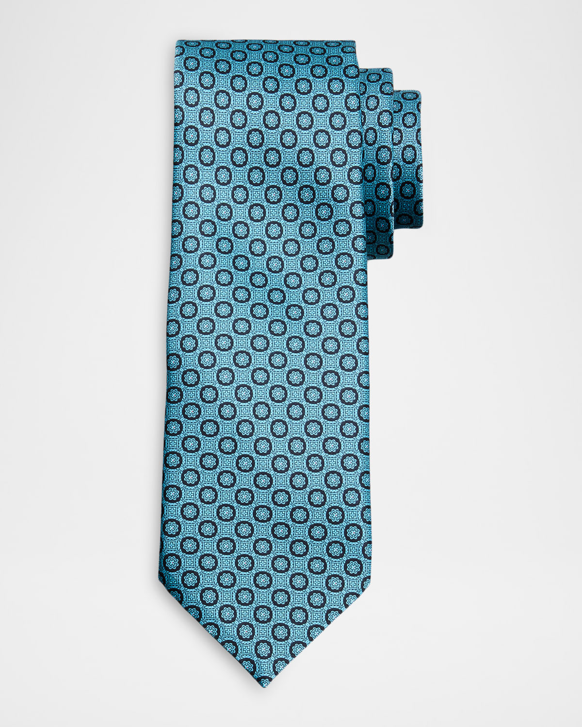 Stefano Ricci Men 's Geometric-Circle Silk Tie