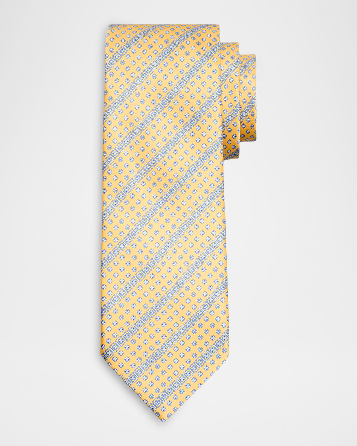Stefano Ricci Men 's Geometric Stripe Silk Tie