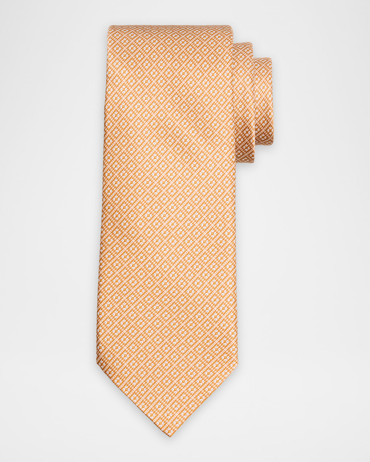 Stefano Ricci Men 's Dotted Grid Check Silk Tie | Thumbnail 4