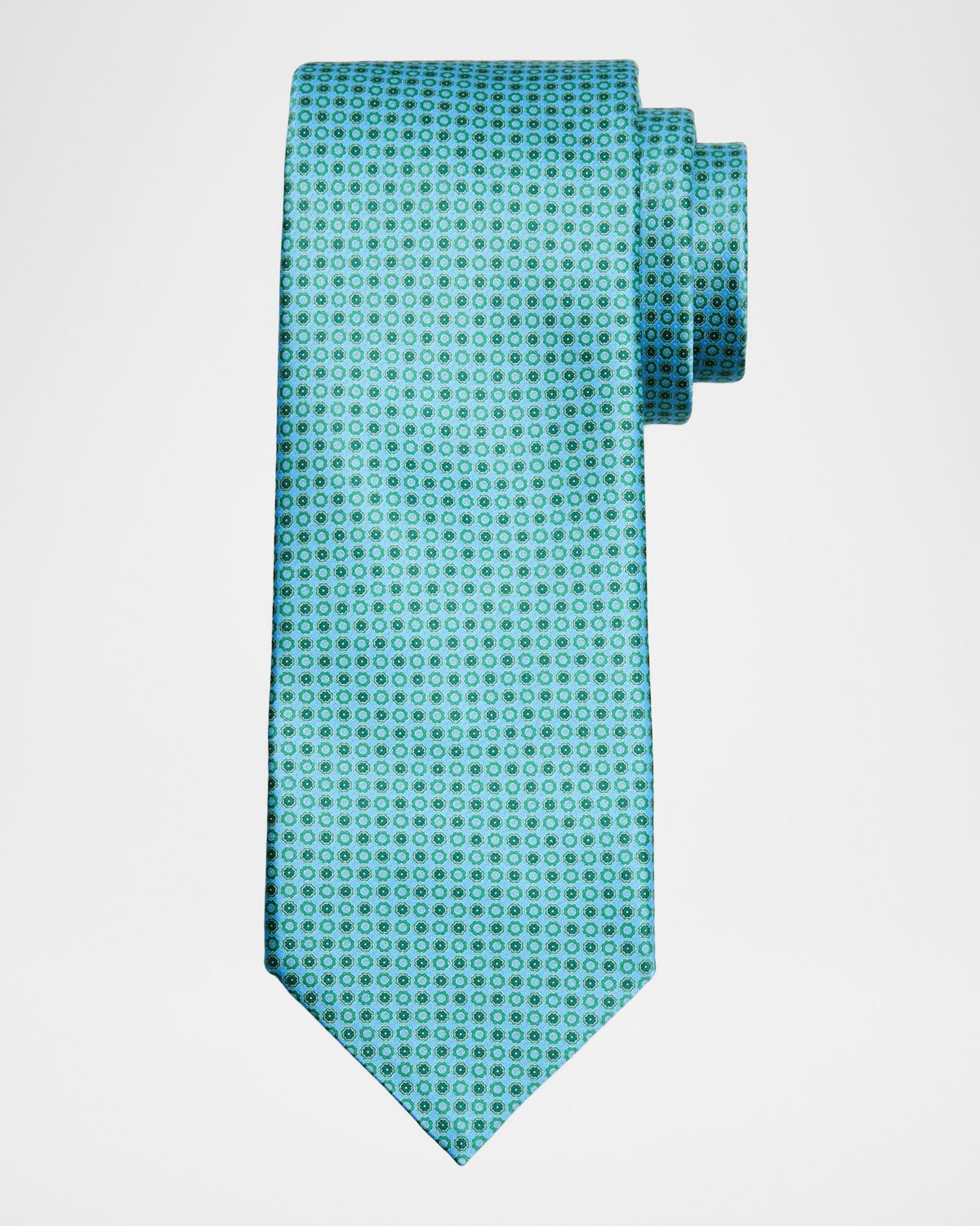 Stefano Ricci Men's Micro-Floral Geometric Silk Tie