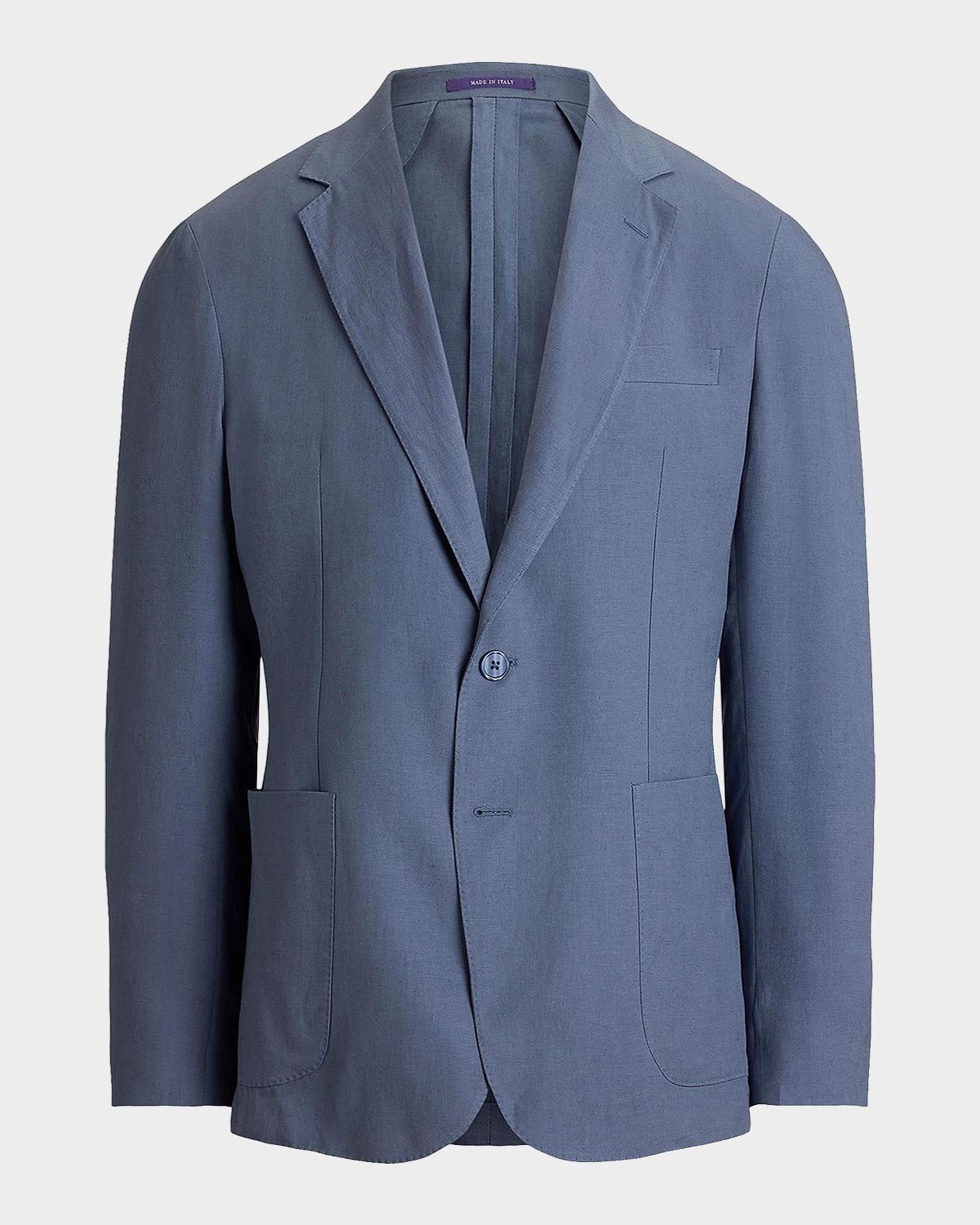 Ralph Lauren Purple Label Men's Hadley Hand-Tailored Silk-Linen Jacket