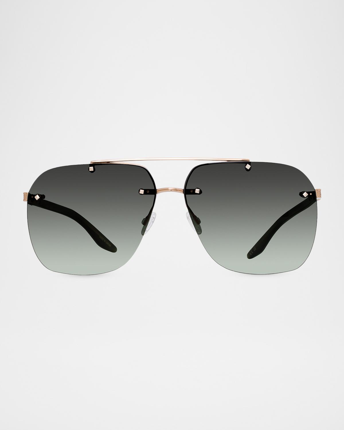 Barton Perreira Daniel 64mm Metal Aviator Sunglasses