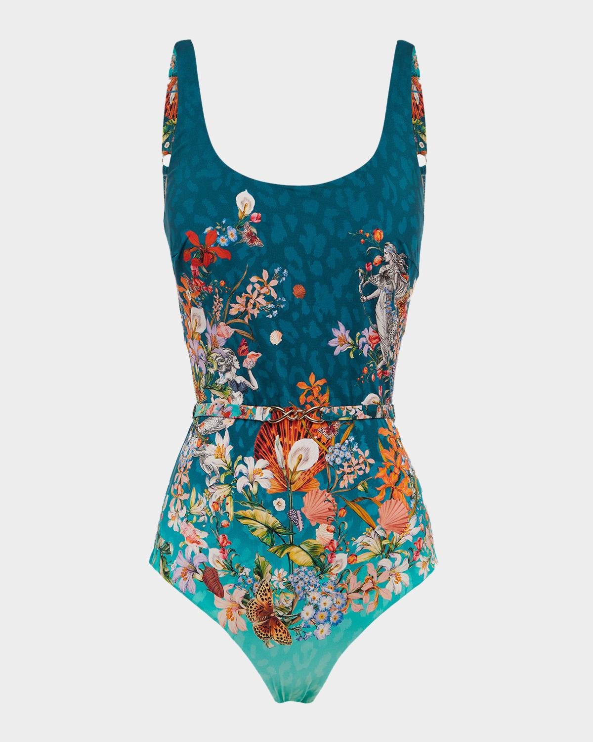 Aqua Blu Australia Nicola Belted One-Piece Swimsuit