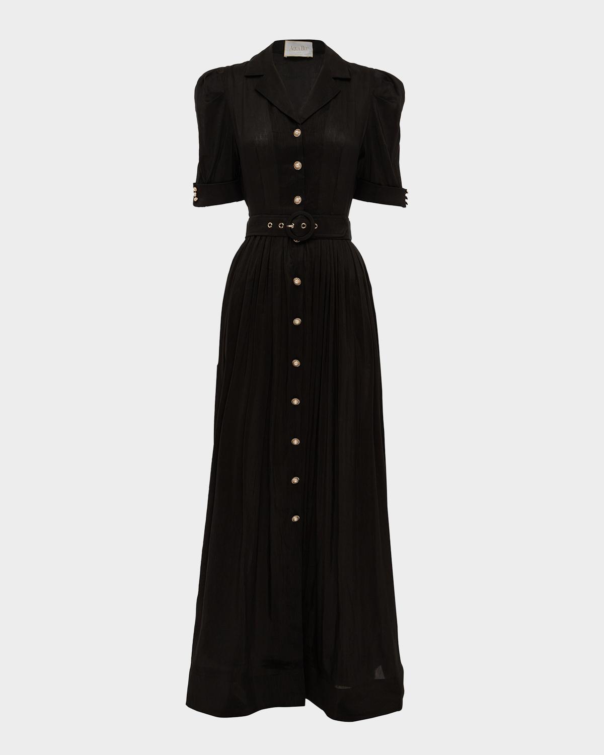 Aqua Blu Australia Eloise Belted Maxi Shirtdress