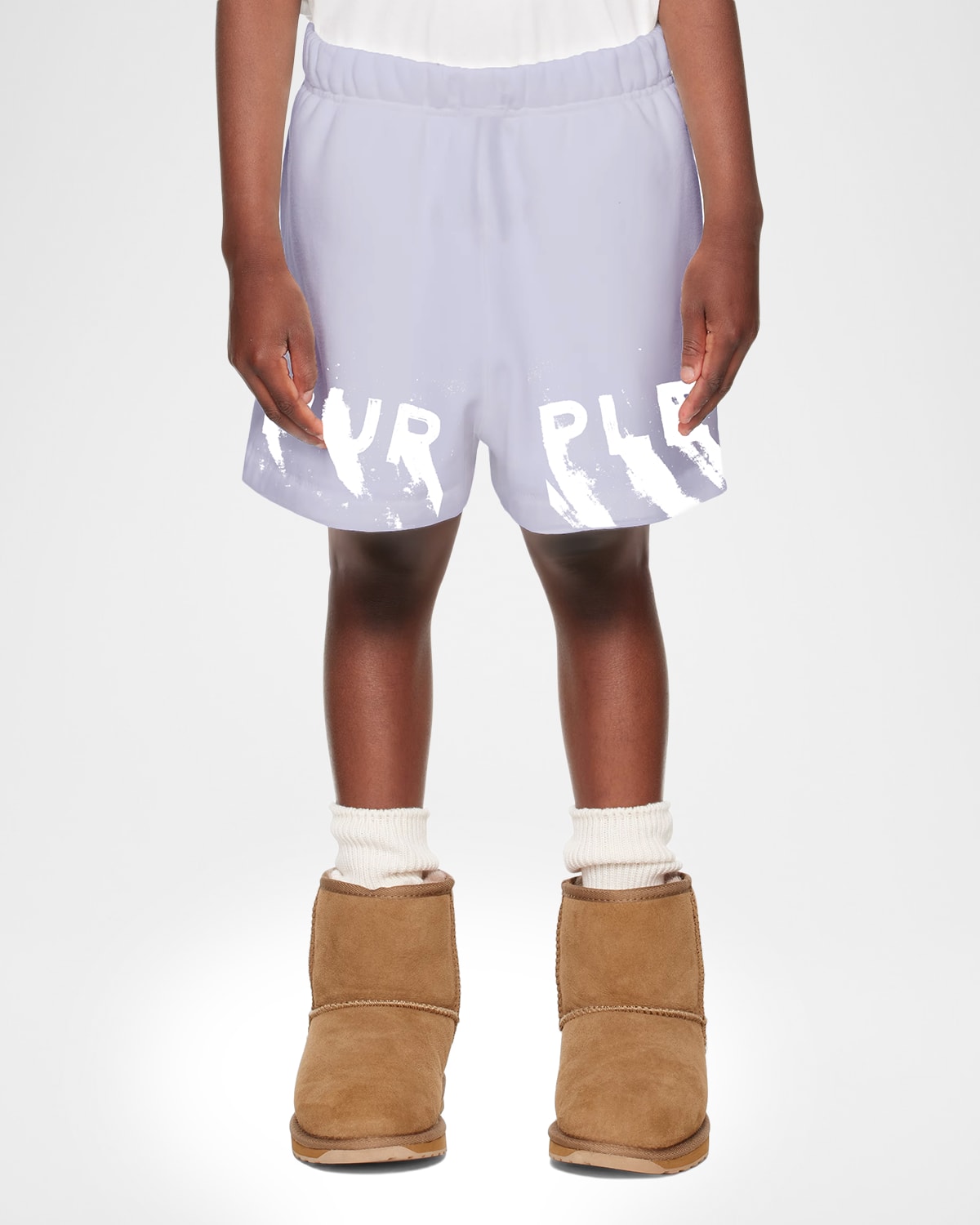 PURPLE Boy 's MWT Cotton Fleece Shorts, Size 4-