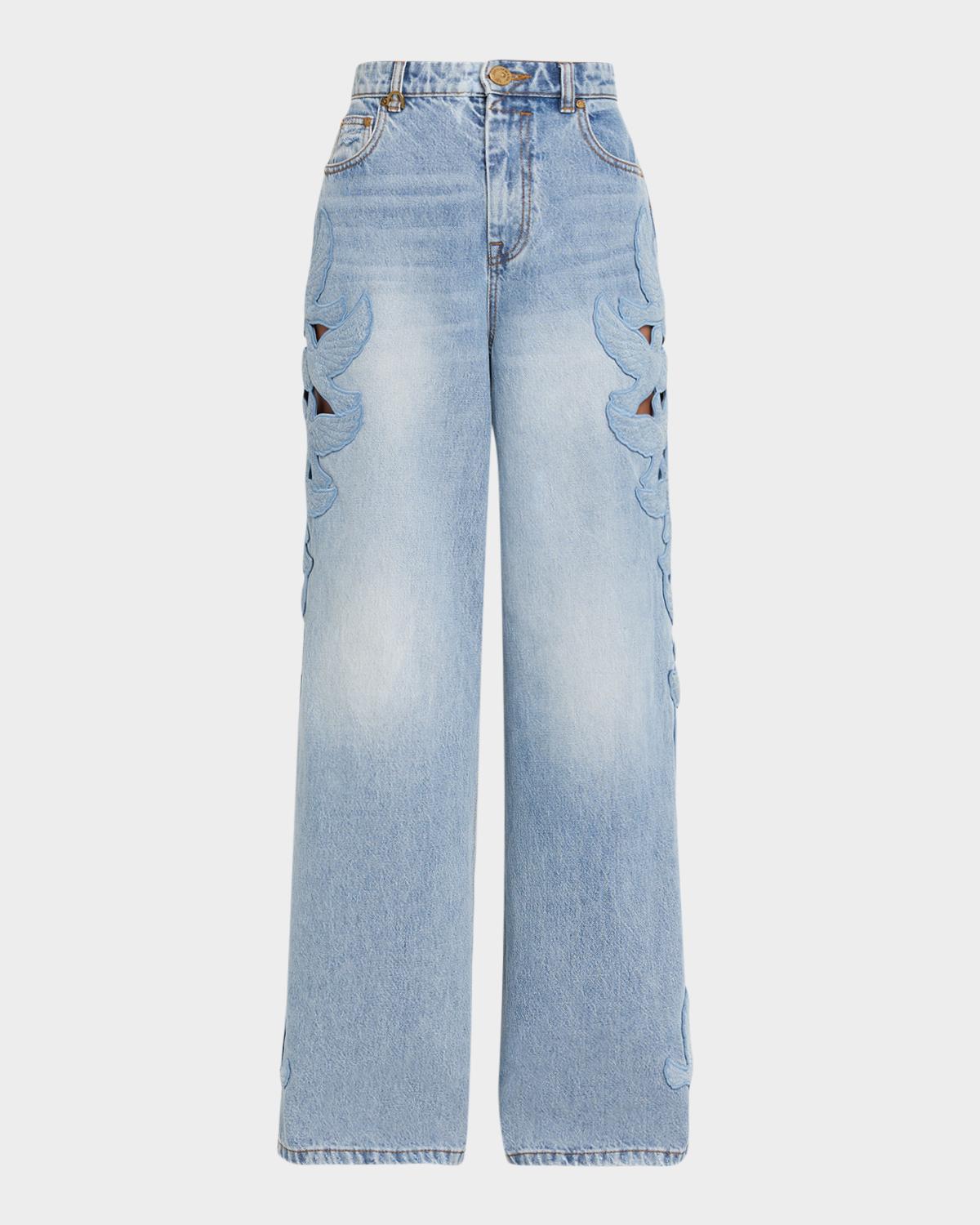 Alchemy Appliqué Relaxed Flare Jeans