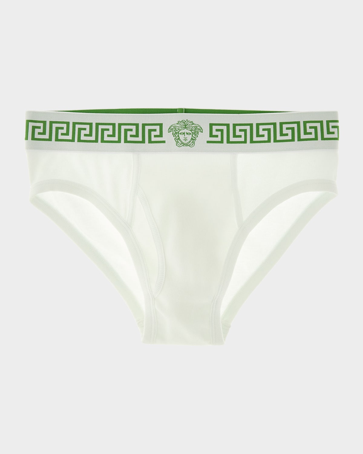 Versace Men 's Medusa La Greca Cotton-Rib Briefs