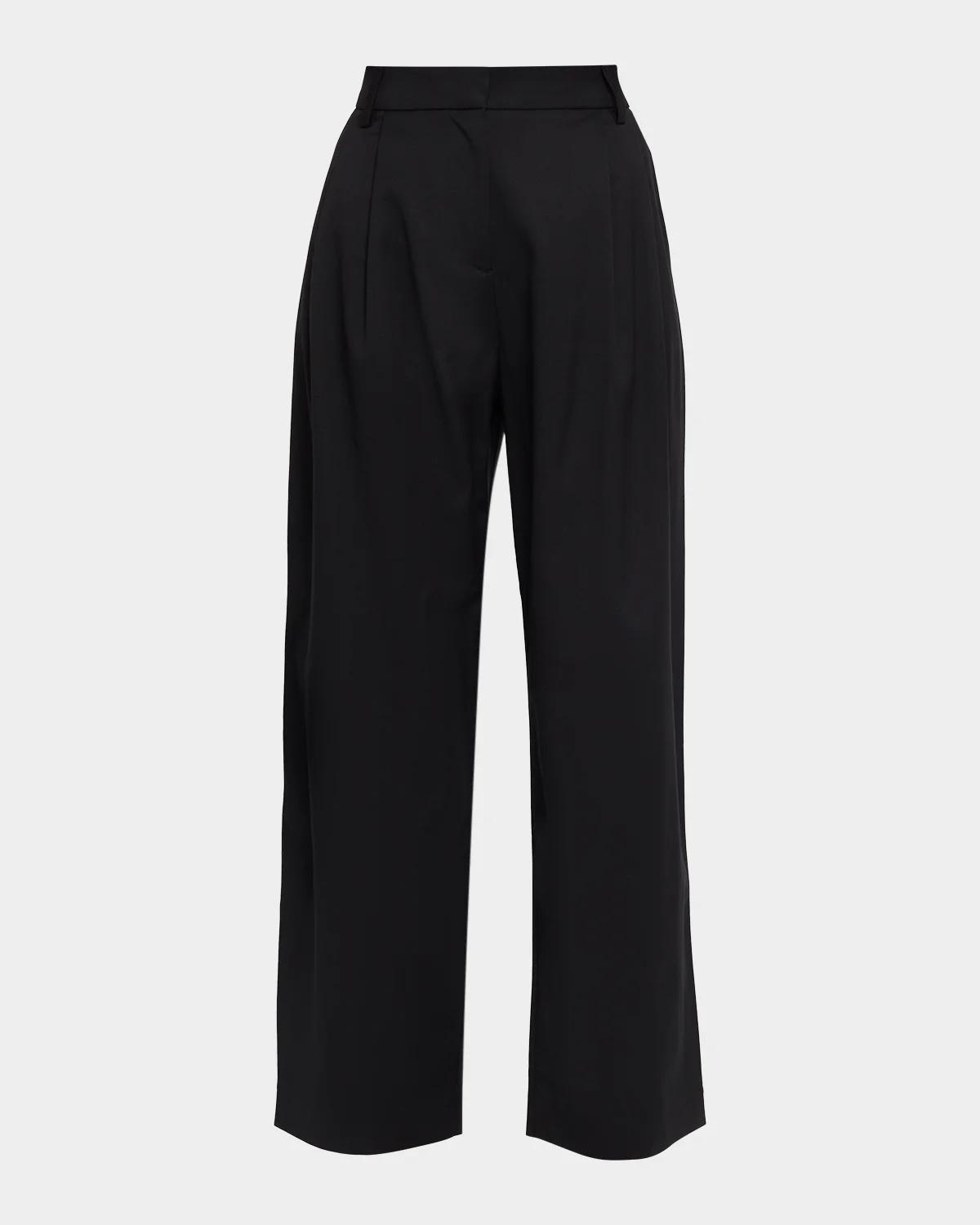Chiara Wool-Blend Wide-Leg Trousers