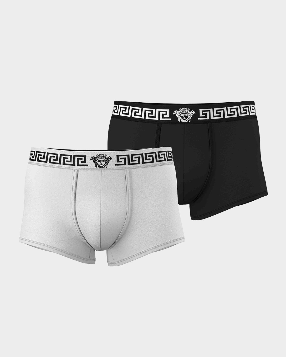 Versace Men's Medusa La Greca 2-Pack Trunk Briefs