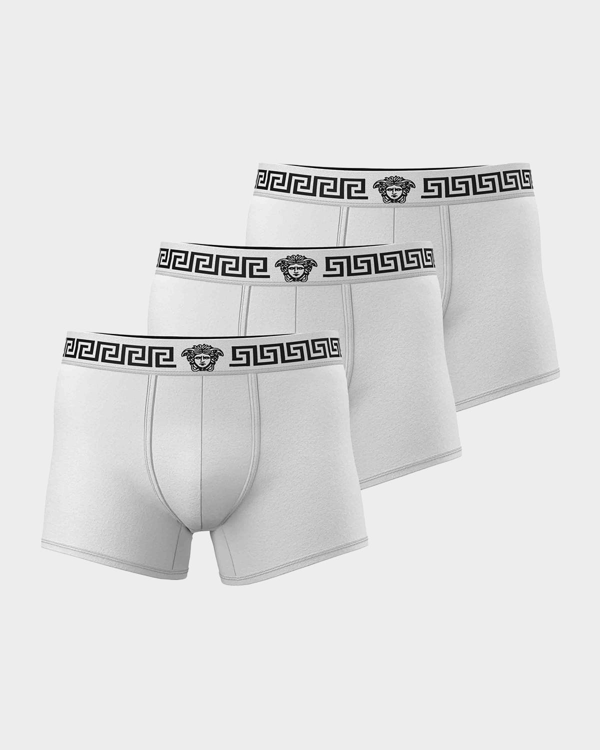 Versace Men 's Medusa La Greca 3-Pack Boxer Briefs