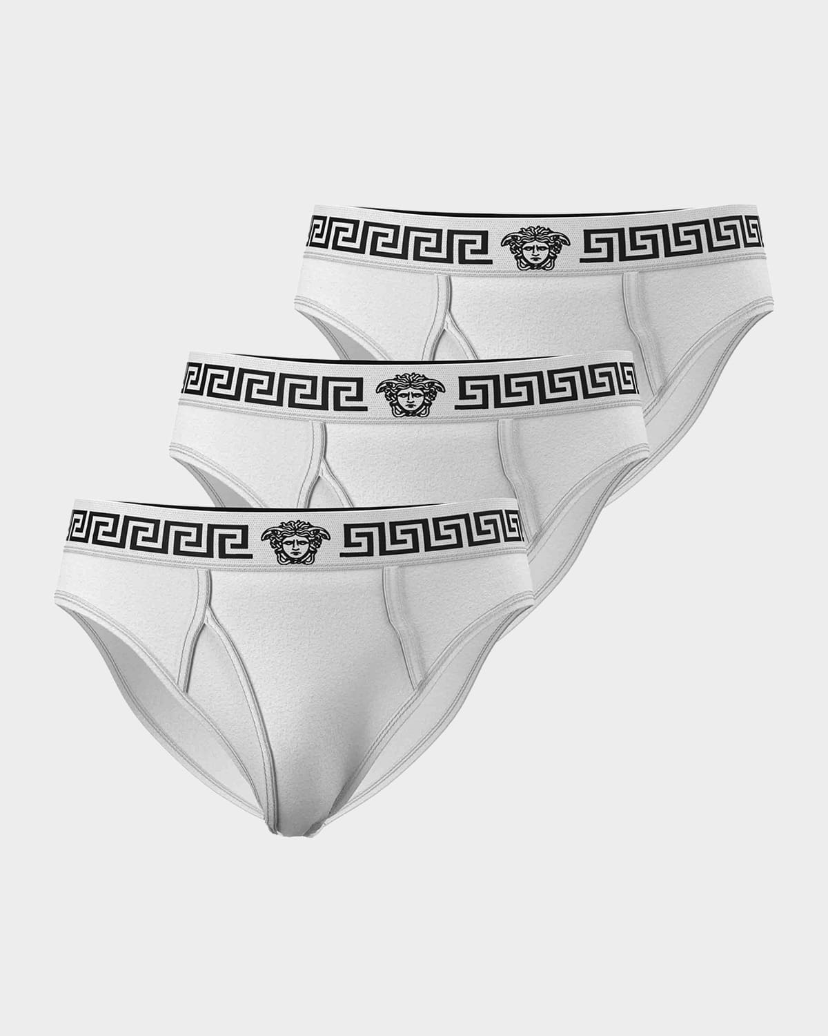 Versace Men 's Medusa La Greca 3-Pack Briefs