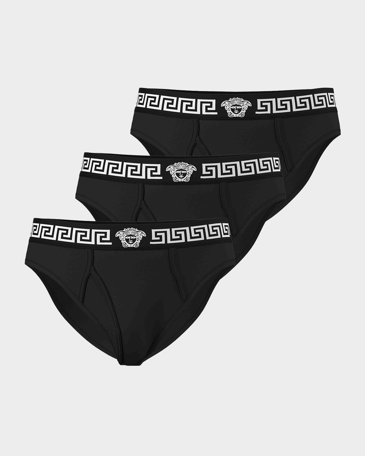 Versace Men 's Medusa La Greca 3-Pack Briefs