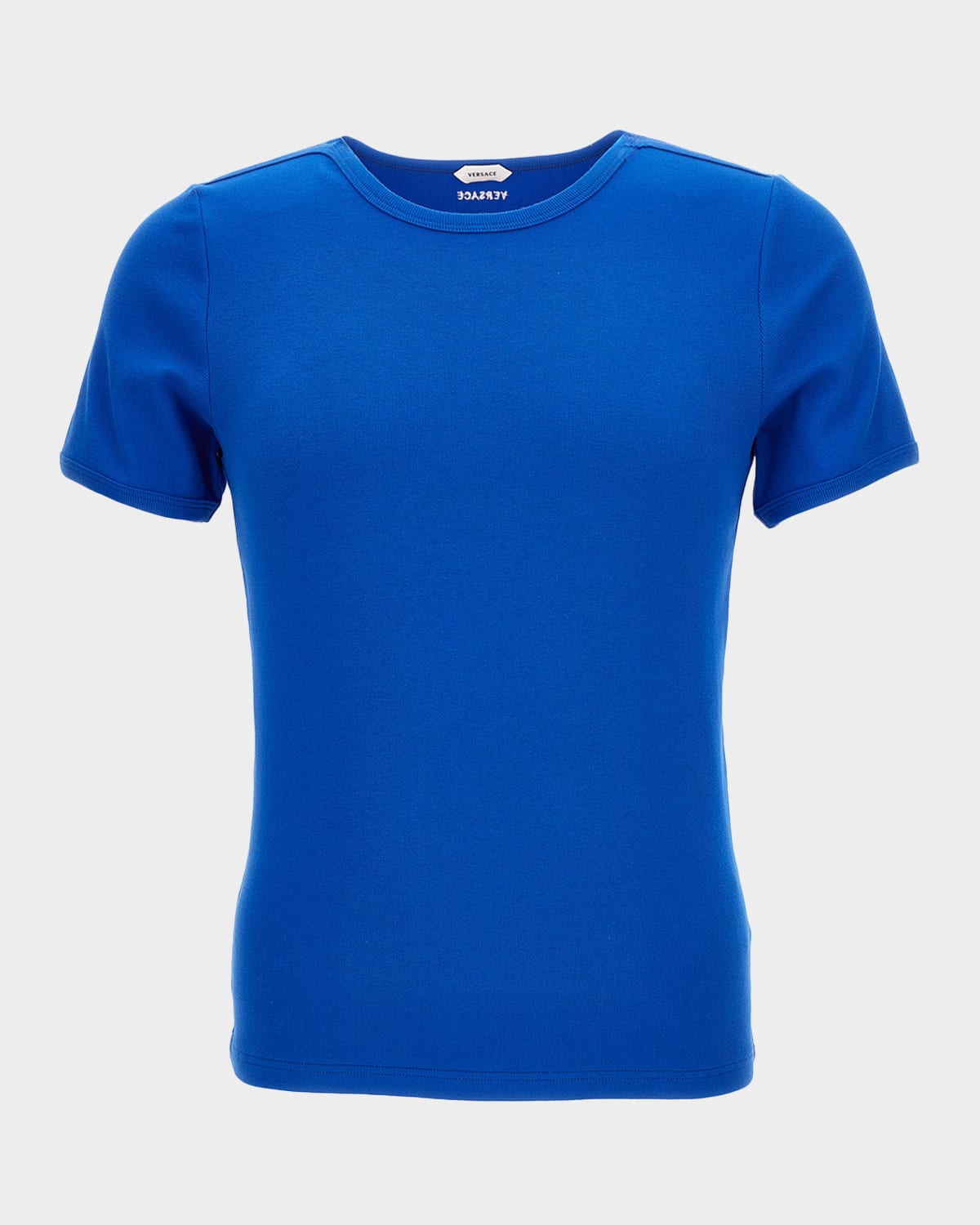 Versace Men 's Ribbed Crewneck T-Shirt