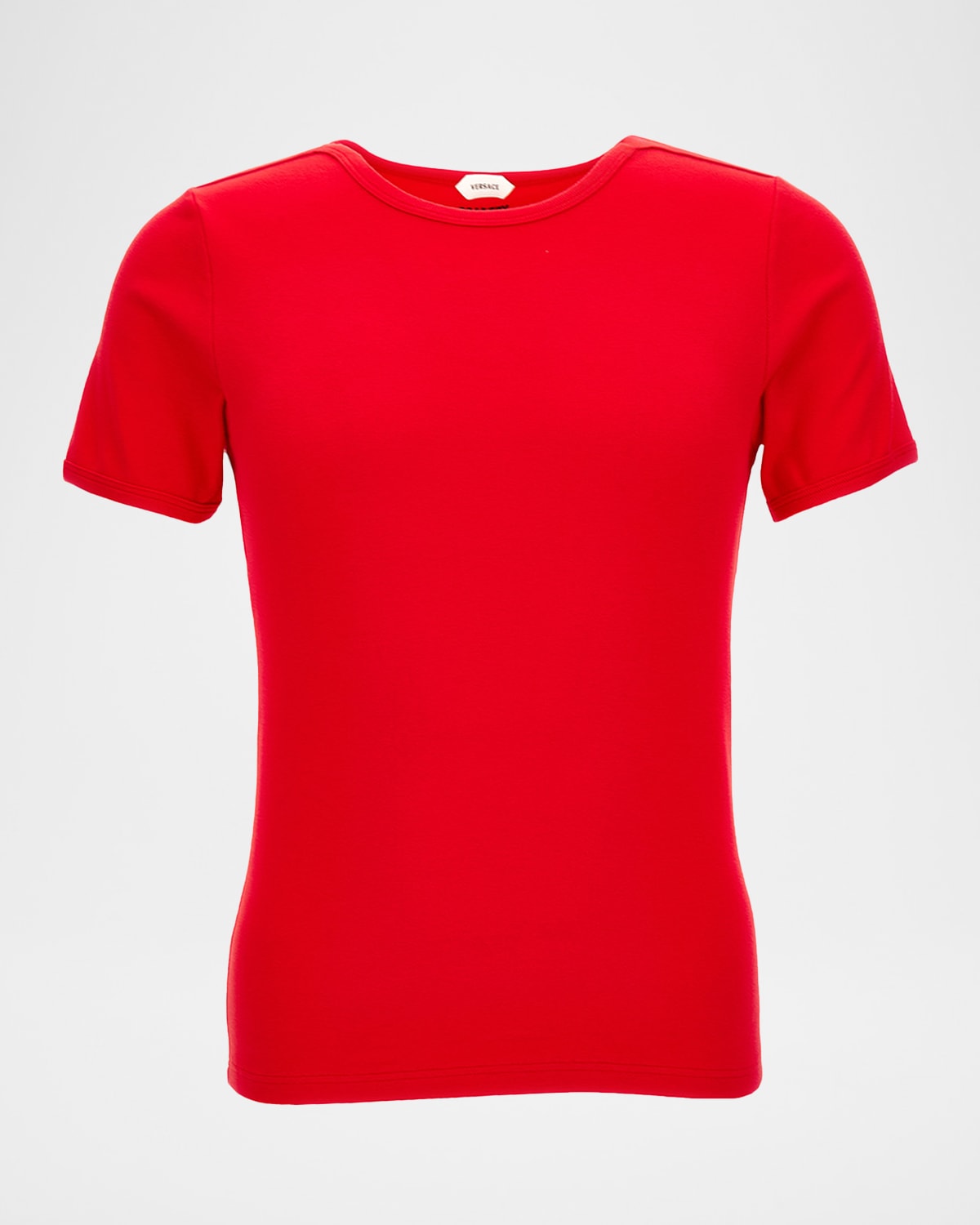 Versace Men 's Ribbed Crewneck T-Shirt | Thumbnail 4 Versace Men 's Ribbed Crewneck T-Shirt | Thumbnail 4