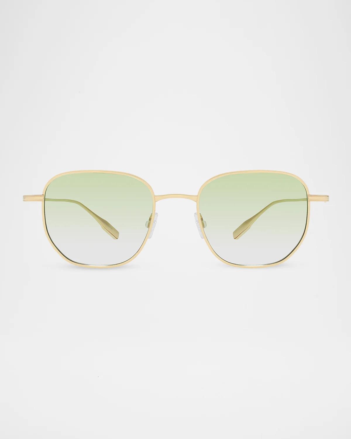 Barton Perreira Revere 50mm Square Sunglasses In Gold / Min
