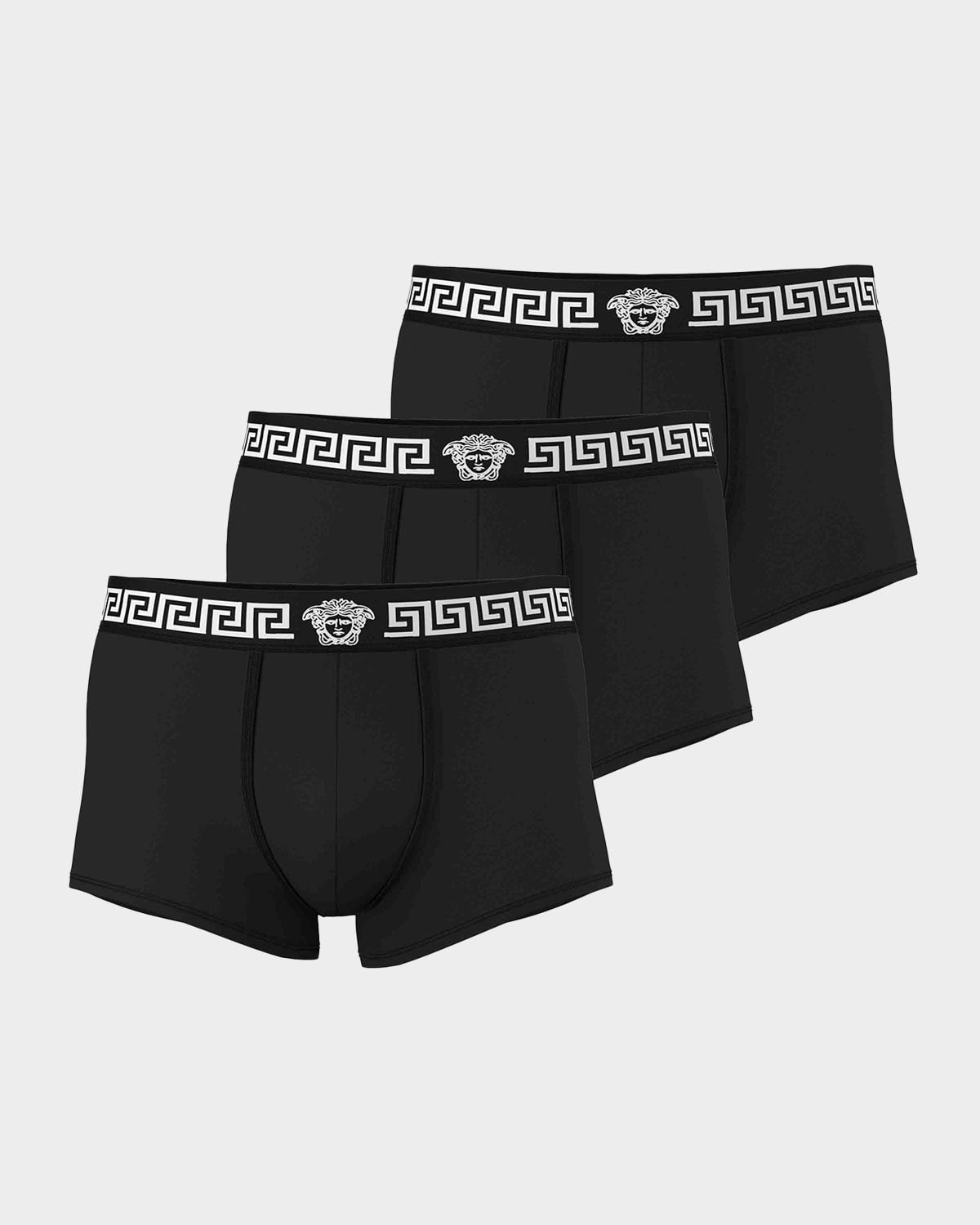 Versace Men 's Medusa La Greca 3-Pack Boxer Briefs