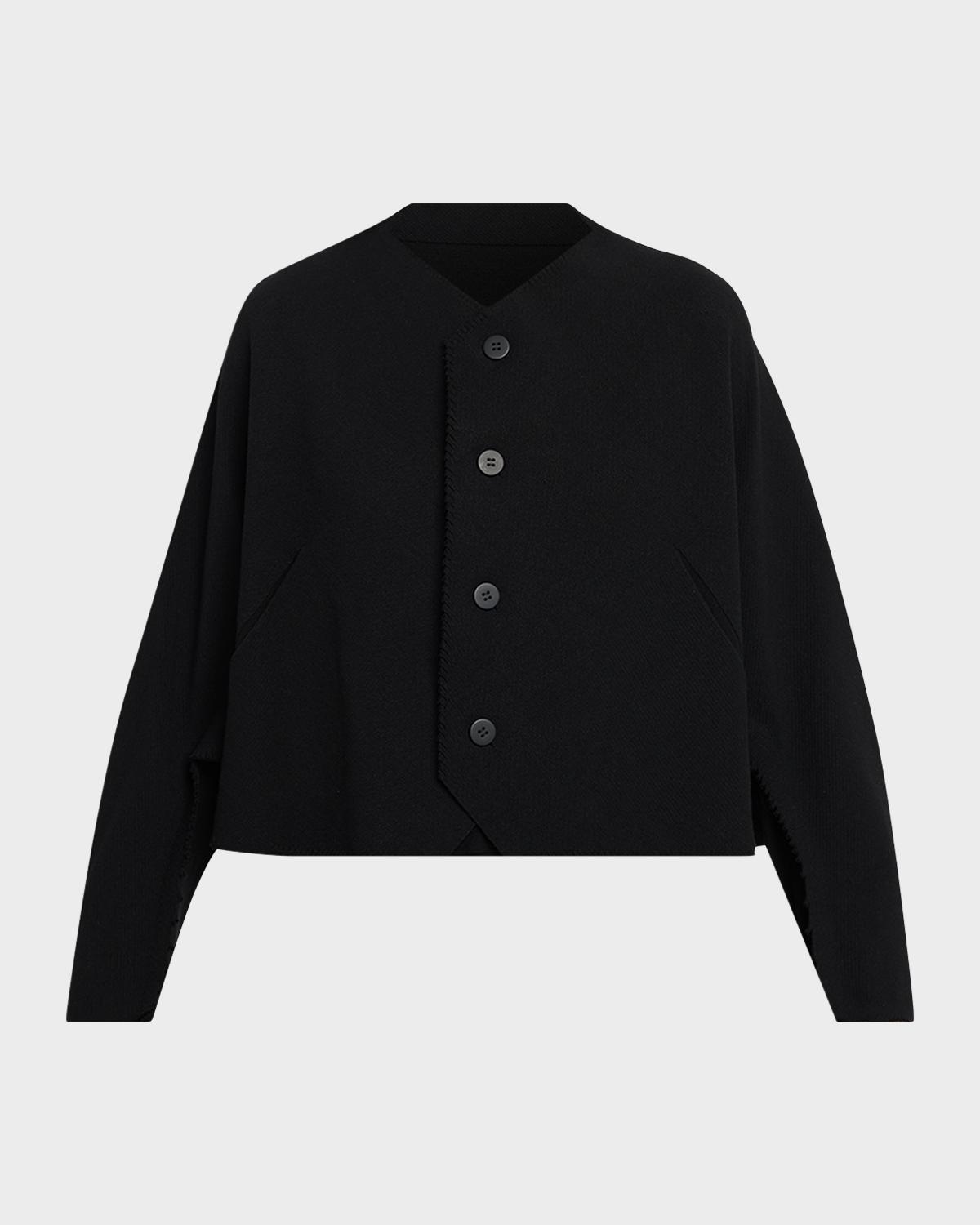 Issey Miyake Campagne Stretch Cotton Cardigan