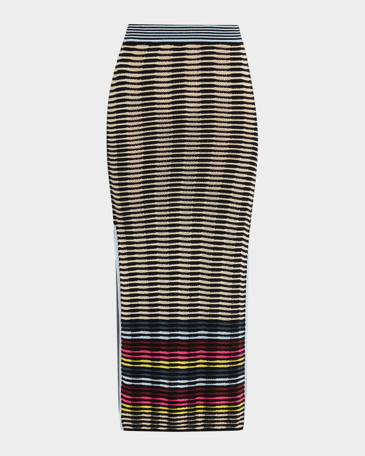 CHRISTOPHER JOHN ROGERS Wave Knit Midi Pencil Skirt