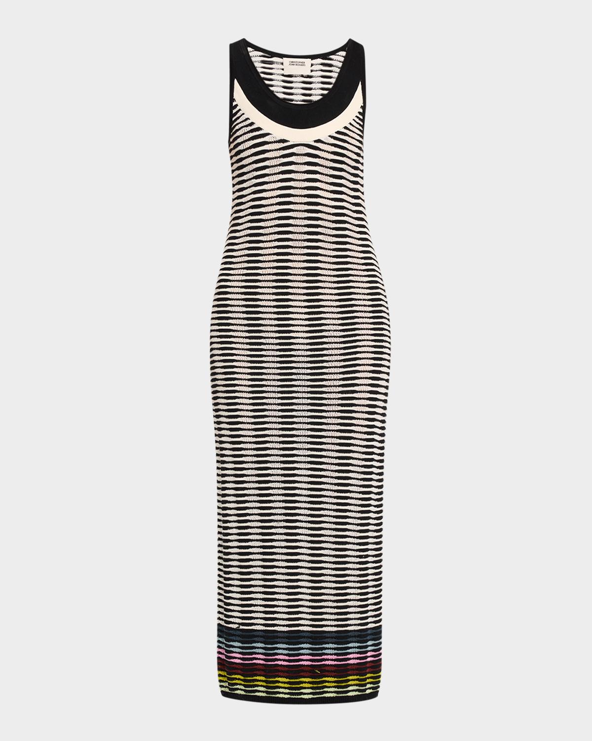 CHRISTOPHER JOHN ROGERS Wave Knit Tank Maxi Dress