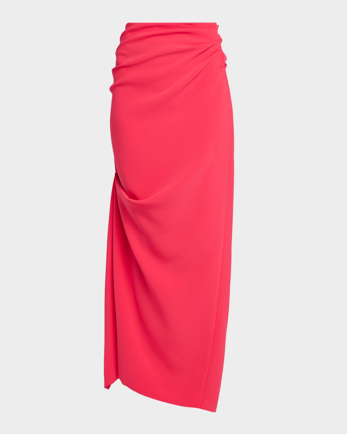 CHRISTOPHER JOHN ROGERS Asymmetric Drape Midi Skirt