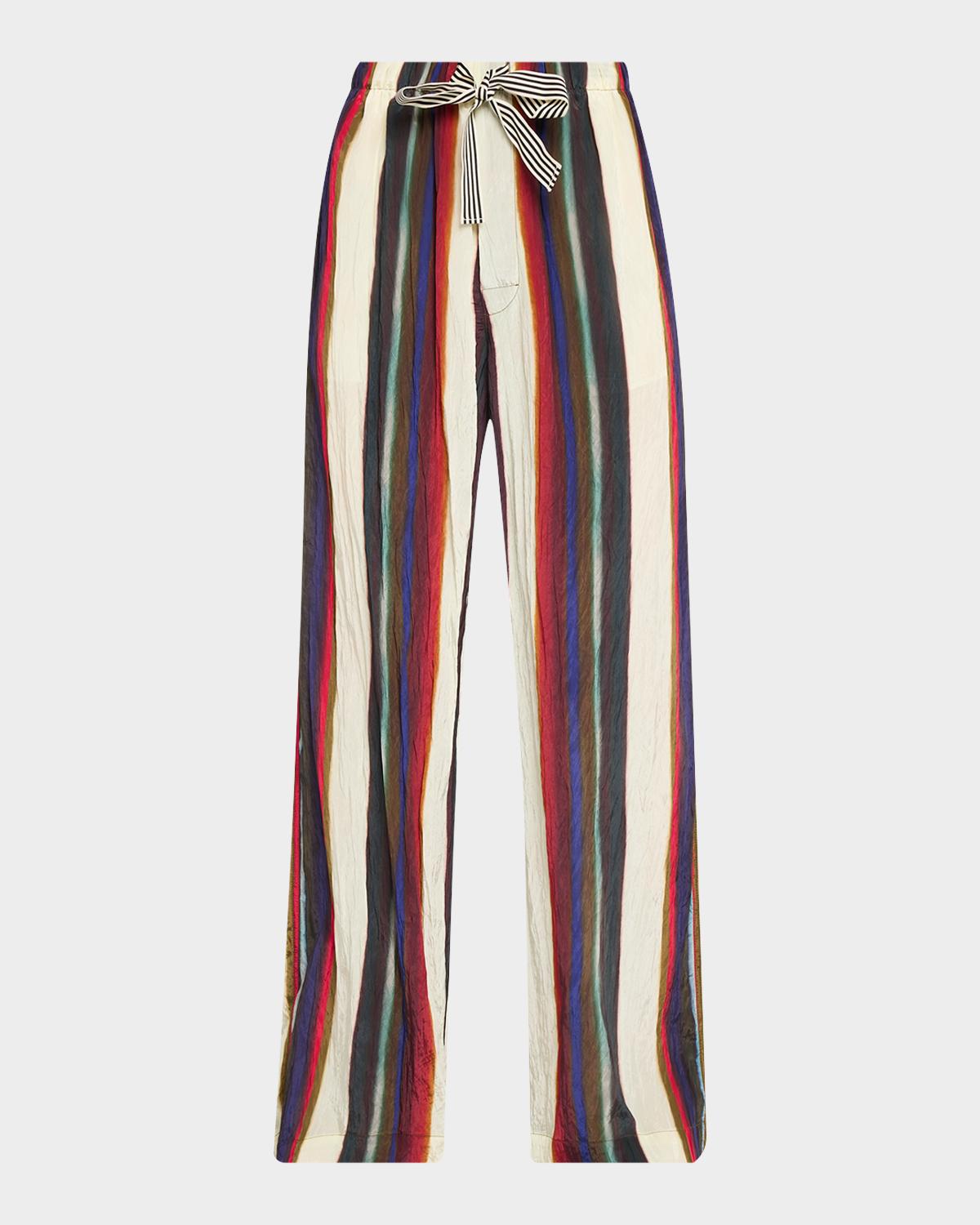 CHRISTOPHER JOHN ROGERS Morris Stripe Relaxed Wide-Leg Pants