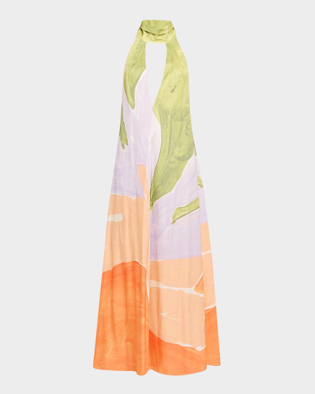 Significant Other Malina Printed Halter Maxi Dress