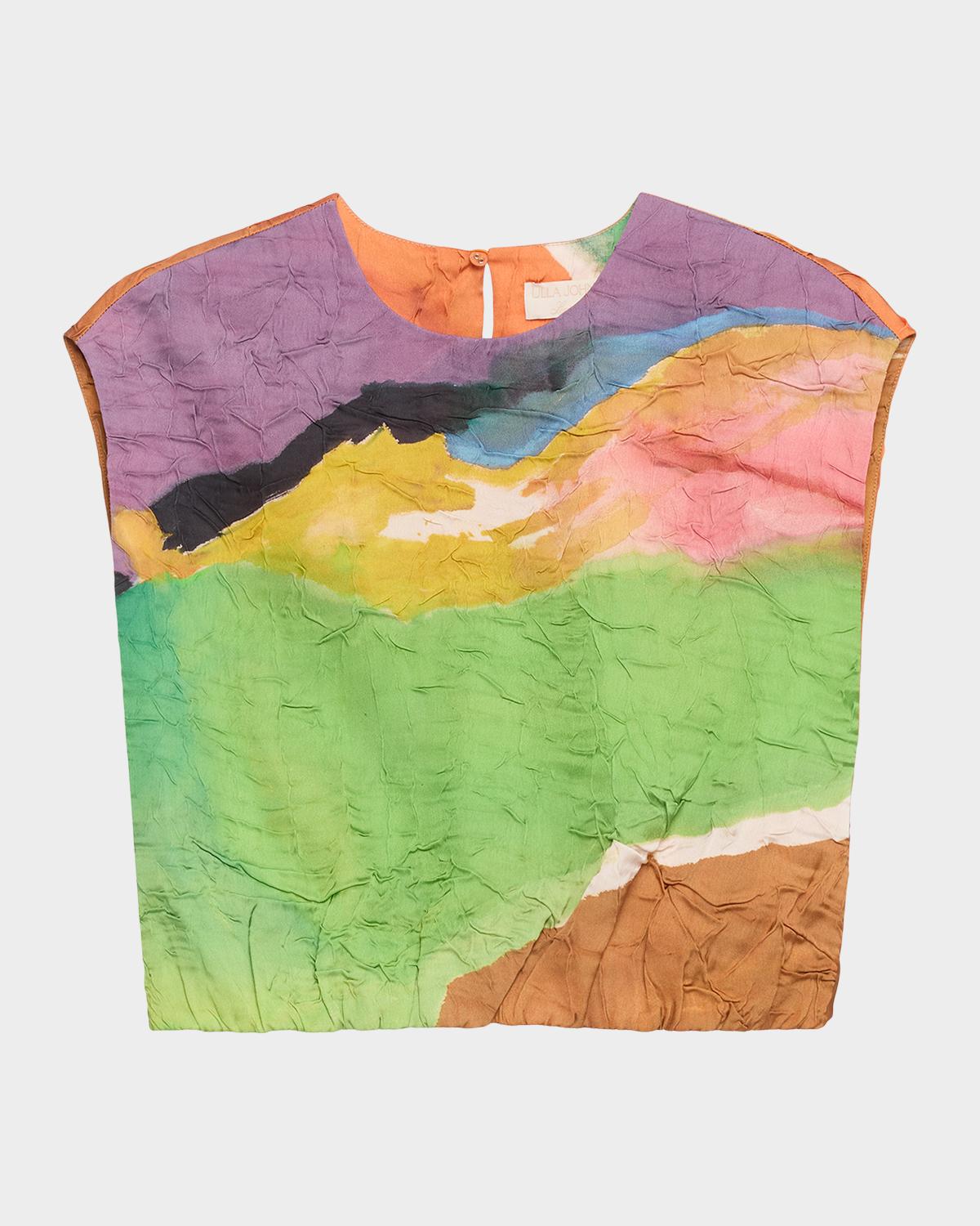 Ulla Johnson x Helen Frankenthaler Gisella Satin Crop Top