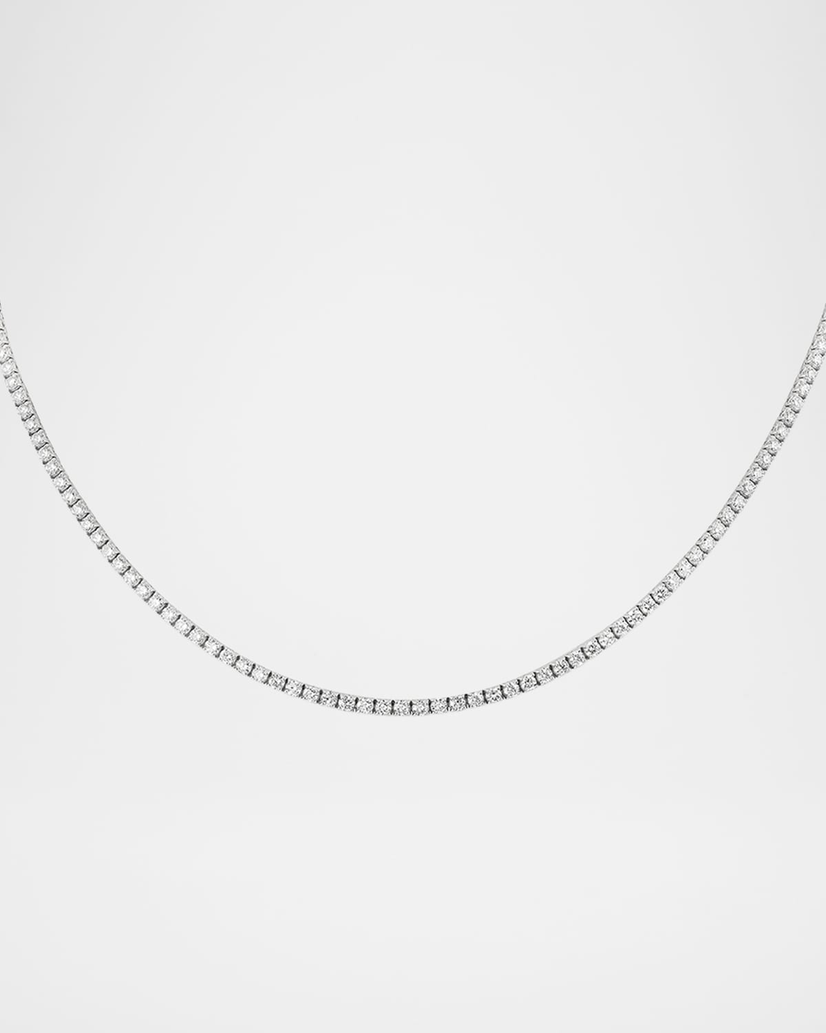 Neiman Marcus Diamonds 18K White Gold 4 Prong Straight Diamond Necklace