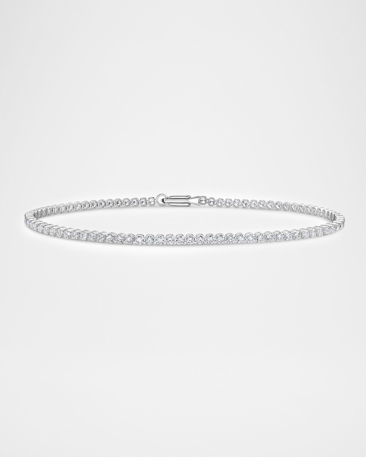 Neiman Marcus Diamonds 18K White Gold Diamond Bracelet, 1.98tcw, 7"L