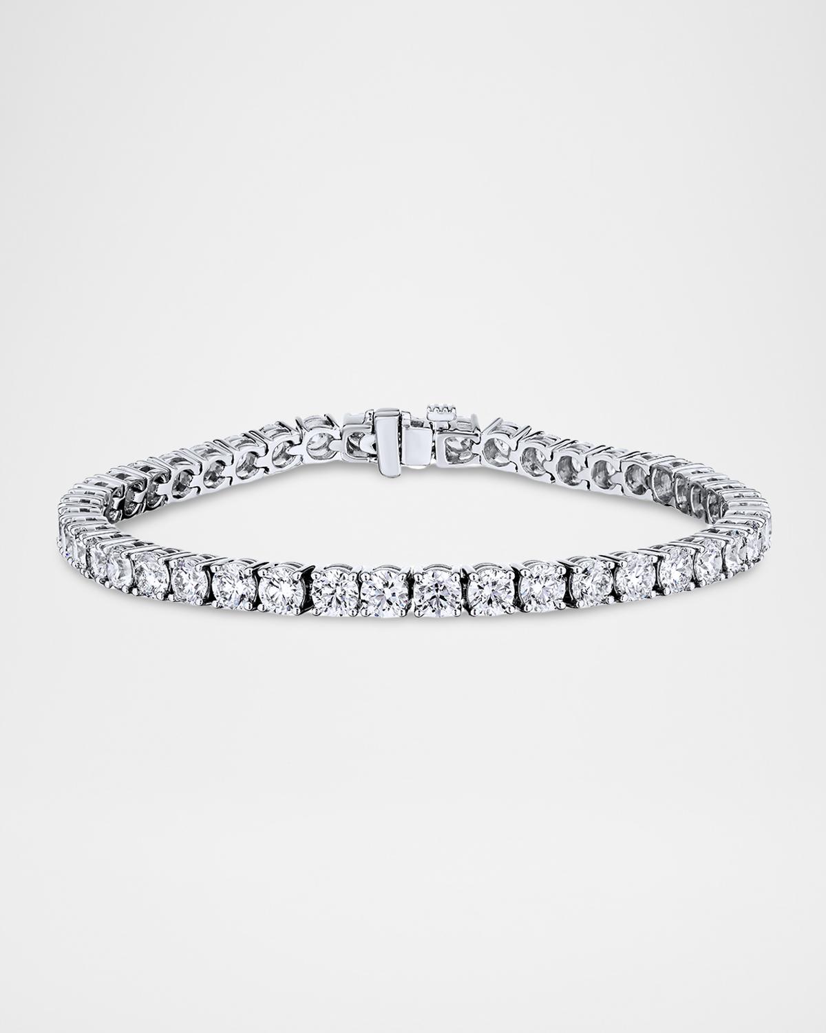 18K White Gold Diamond Tennis Bracelet, 8.55tcw