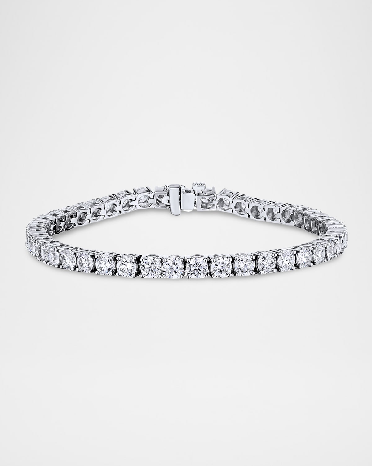 Neiman Marcus Diamonds 18K White Gold Diamond Tennis Bracelet, 8.55tcw