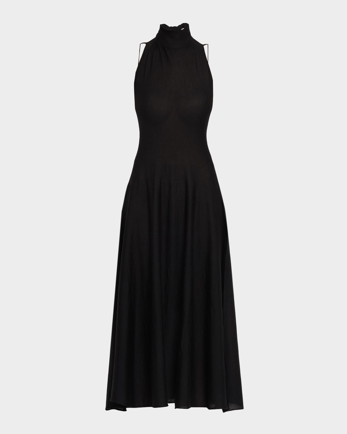Malo Cashmere Silk Halter Dress