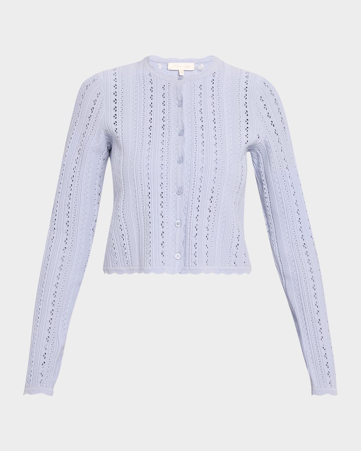 LoveShackFancy Peridot Pointelle Cardigan