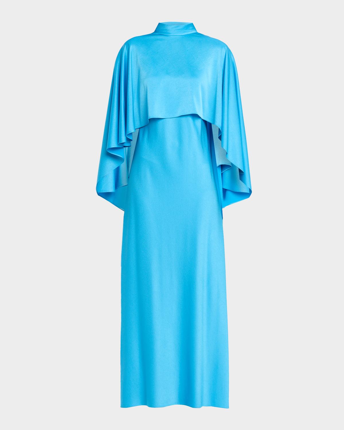 Ungaro Abigal Mock-Neck Cape Gown