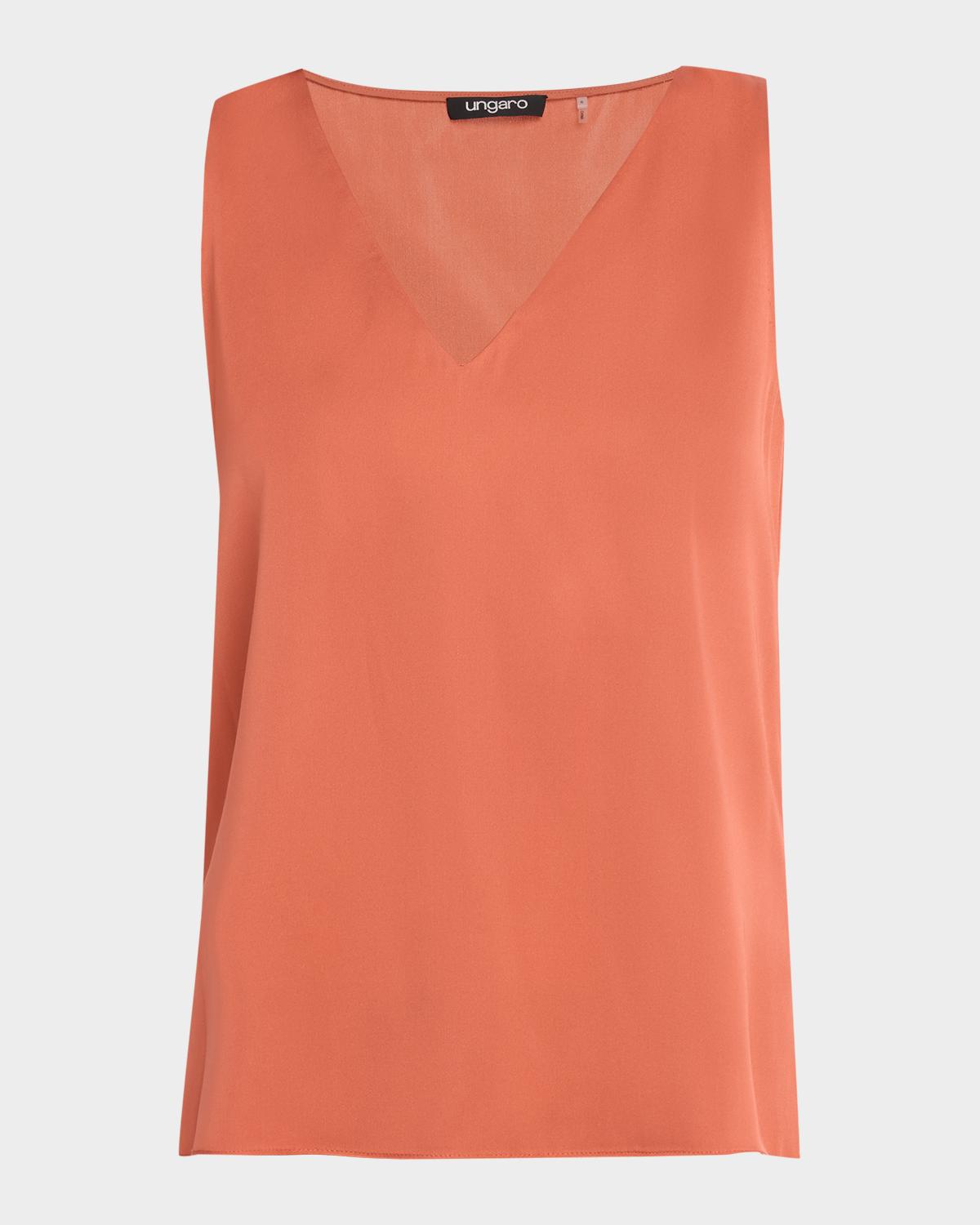 Ungaro Aliza Sleeveless Satin Blouse