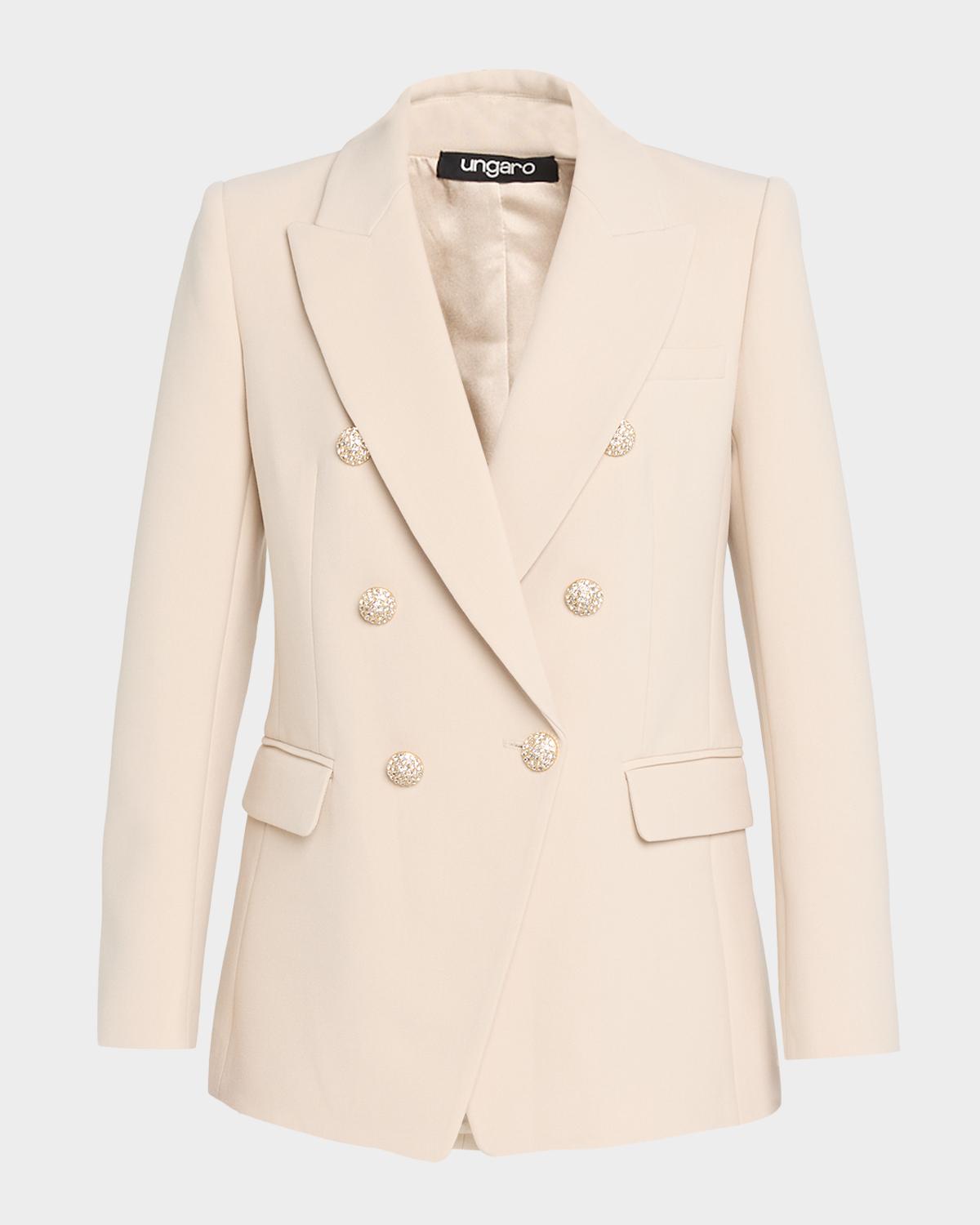 Ungaro Amber Double-Breasted Stretch Crepe Jacket