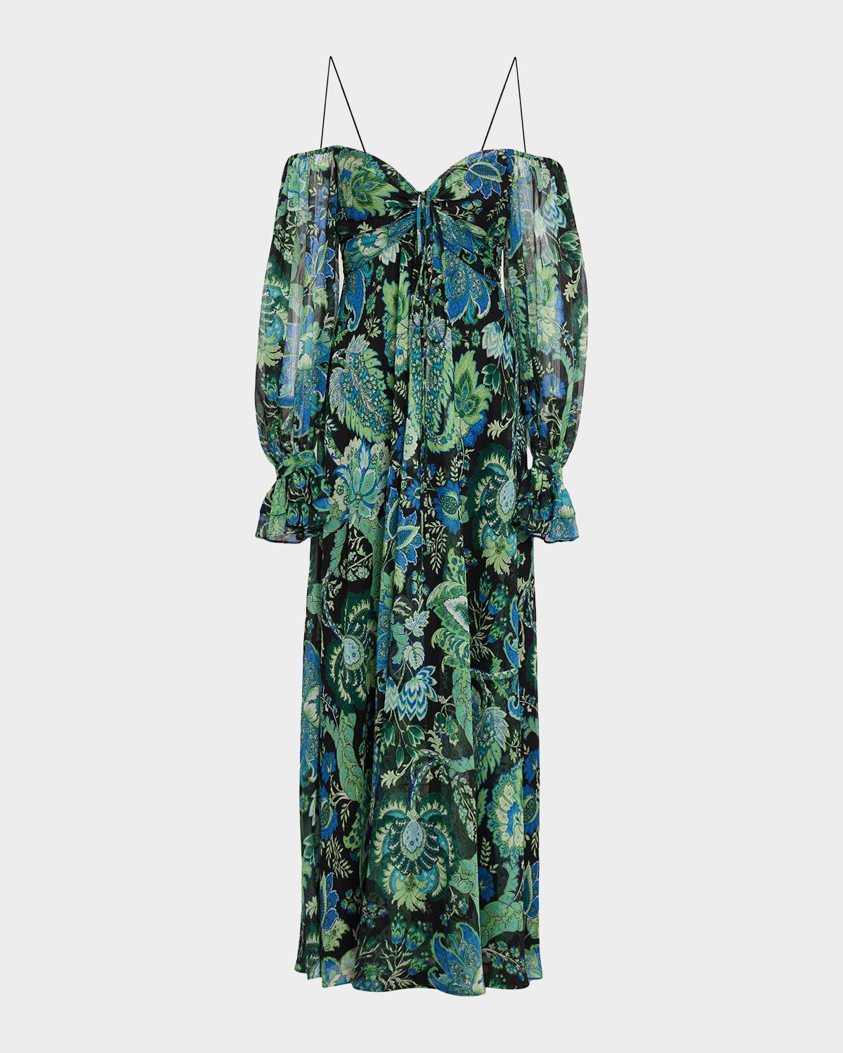 Ungaro Kelsey Floral-Print Chiffon Maxi Dress